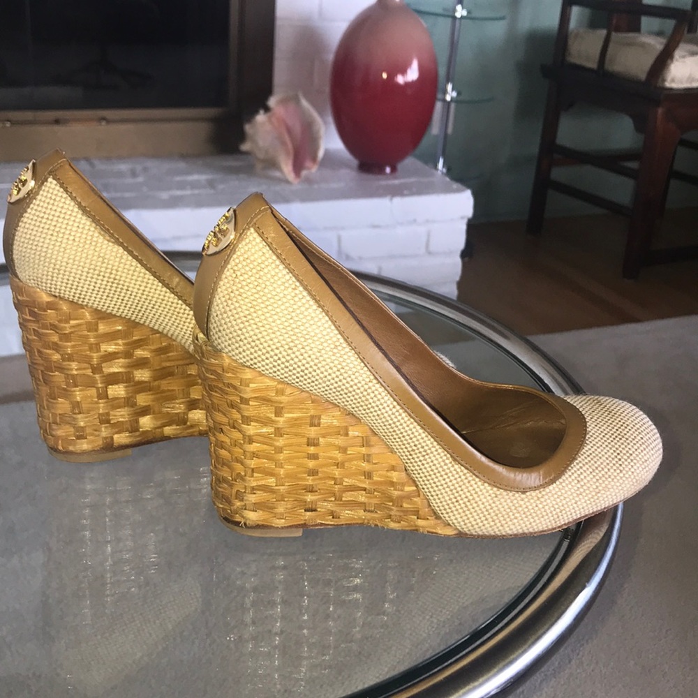 Tory Burch rattan wedge heels - Picture 4 of 7